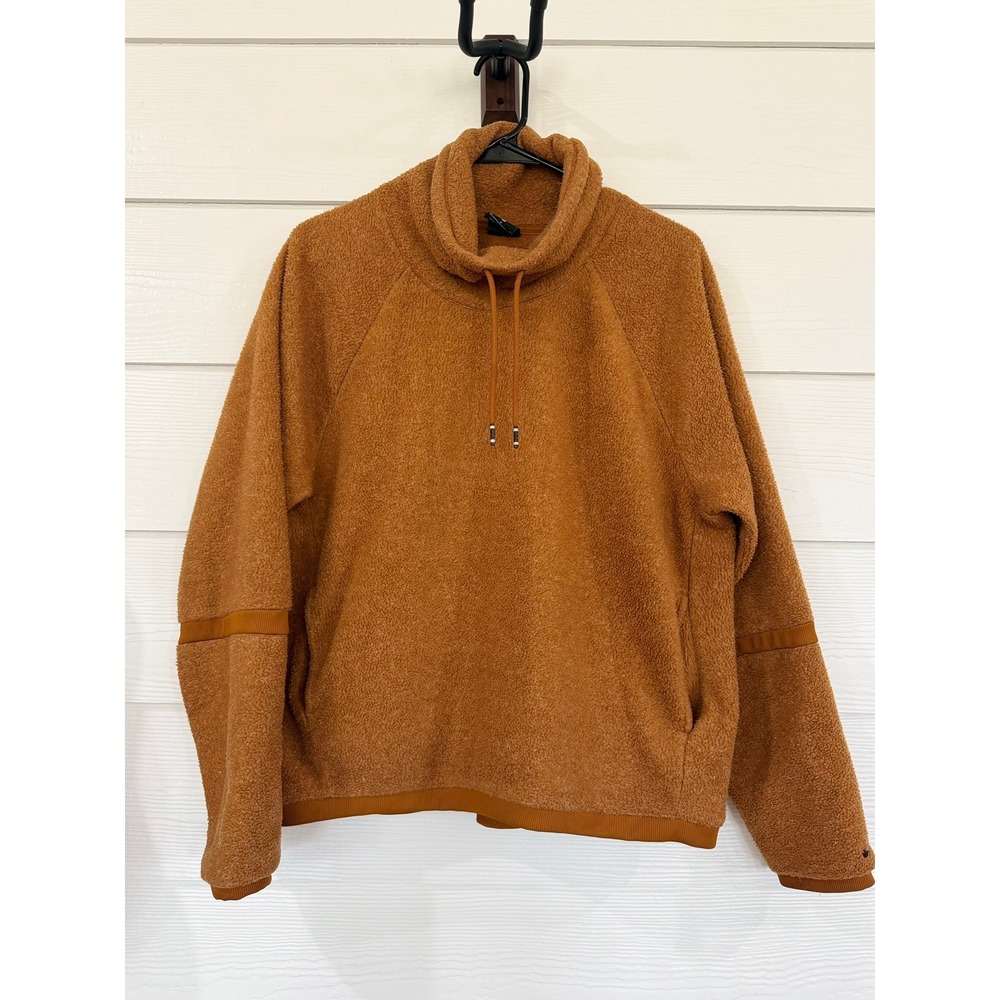 Nike Sportswear Essential Sherpa Fleece Funnel Neck Pullover Bronze Brown Medium